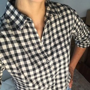 Gingham Soft Cotton Button-Up, Banana Republic